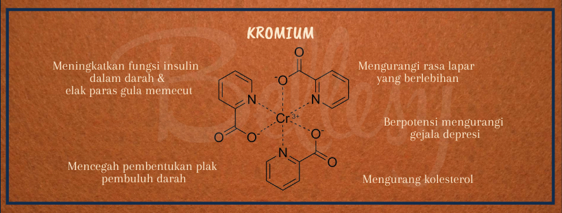Kromium adalah mineral surih yang penting untuk kawalan glisemik